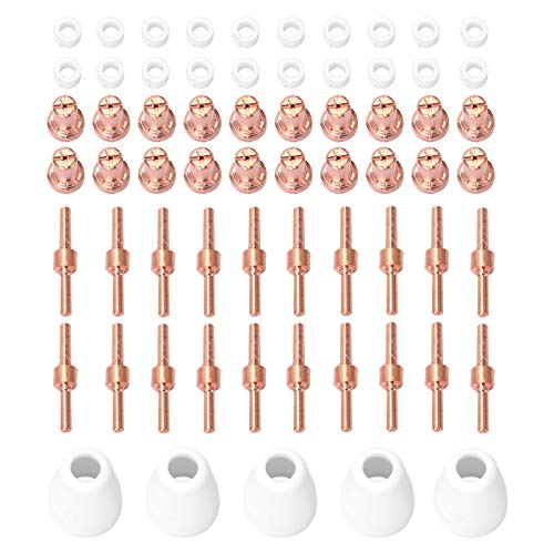 Irfora PT31 Plasma-Brenner-Spitzen Elektroden-Düse 65PCS Plasma-Schneidemaschine Ersatzteile Brenner 40A Schneidnasenanschlüsse Erweiterte Elektroden-Düse von Irfora