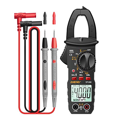 ST180 4000 Zählungen Digitaler Amperemeter Spannzangentester Multimeter Klemme Multimeter Voltmeter Amperemeter Spannung AC DC Universal AC NCV von Irfora