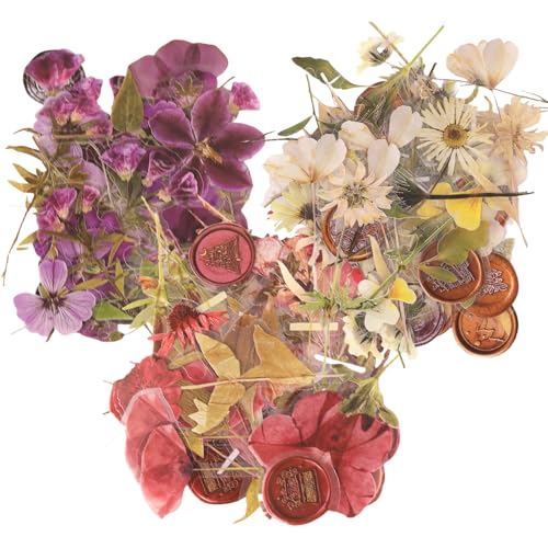 Irikdescia 120 Stück Aufkleber-Set mit Gepressten Blumen, Getrocknete Blumen, Kunstharz-Aufkleber, Pflanzen-Aufkleber, Scrapbooking-Aufkleber, für Scrapbook-Zubehör, Laptops, DIY Irikdescia 120 Stück Aufkleber-Set mit Gepressten Blumen, Getrocknete Blumen, Kunstharz-Aufkleber, Pflanzen-Aufkleber, Scrapbooking-Aufkleber, für Scrapbook-Zubehör, Laptops, DIY von Irikdescia