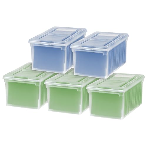 Iris Aktenbox mit Split-Deckel, groß, transparent, 5 Stück Iris Aktenbox mit Split-Deckel, groß, transparent, 5 Stück von Iris Ohyama