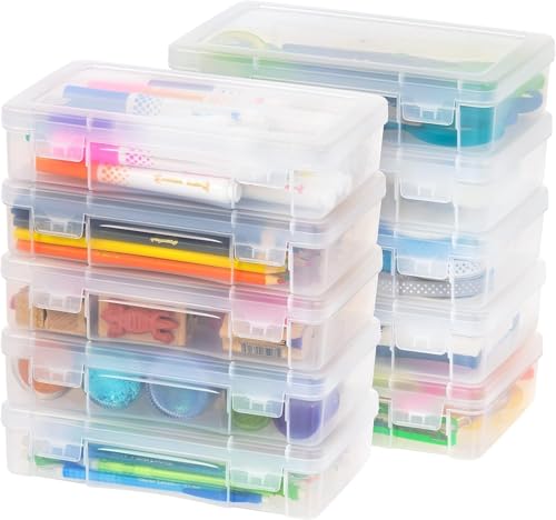 Iris Ohyama, Aufbewahrungsbox für Büromaterial, Plastik, 1.4L, 10er Set, Transparent, Stapelbar, Schnappverschluss, für Schreibwaren, Dokumente, Stifte, kleine Werkzeuge, BPA frei, Organizer, MCC-220 Iris Ohyama, Aufbewahrungsbox für Büromaterial, Plastik, 1.4L, 10er Set, Transparent, Stapelbar, Schnappverschluss, für Schreibwaren, Dokumente, Stifte, kleine Werkzeuge, BPA frei, Organizer, MCC-220 von Iris Ohyama