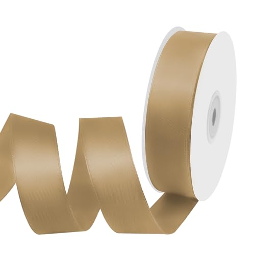 Isaspire Satin-Stoffband, 2,5 cm Breite x 45,7 m, champagnerfarbenes Band, perfekt für selbstgemachte Schleifen, Girlanden, Geschenkverpackungen, Handwerk, Blumensträuße, Weihnachten und Isaspire Satin-Stoffband, 2,5 cm Breite x 45,7 m, champagnerfarbenes Band, perfekt für selbstgemachte Schleifen, Girlanden, Geschenkverpackungen, Handwerk, Blumensträuße, Weihnachten und von Isaspire