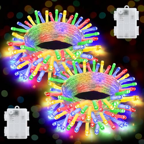 Isisyu 2 Stück Lichterkette Außen Batterie, 3M 30 LED Lichterkette Batterie mit Timer, IP65 Wasserdicht Lichterketten Bunt für Innen Außen Weihnachten Hochzeit Party Schlafzimmer Weihnachtsbaum Isisyu 2 Stück Lichterkette Außen Batterie, 3M 30 LED Lichterkette Batterie mit Timer, IP65 Wasserdicht Lichterketten Bunt für Innen Außen Weihnachten Hochzeit Party Schlafzimmer Weihnachtsbaum von Isisyu