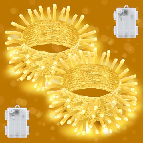 Isisyu 2 Stück Lichterkette Außen Batterie, 3M 30 LED Lichterkette Batterie mit Timer, IP65 Wasserdicht Lichterketten Warmweiß für Innen Außen Weihnachten Hochzeit Party Schlafzimmer Weihnachtsbaum Isisyu 2 Stück Lichterkette Außen Batterie, 3M 30 LED Lichterkette Batterie mit Timer, IP65 Wasserdicht Lichterketten Warmweiß für Innen Außen Weihnachten Hochzeit Party Schlafzimmer Weihnachtsbaum von Isisyu