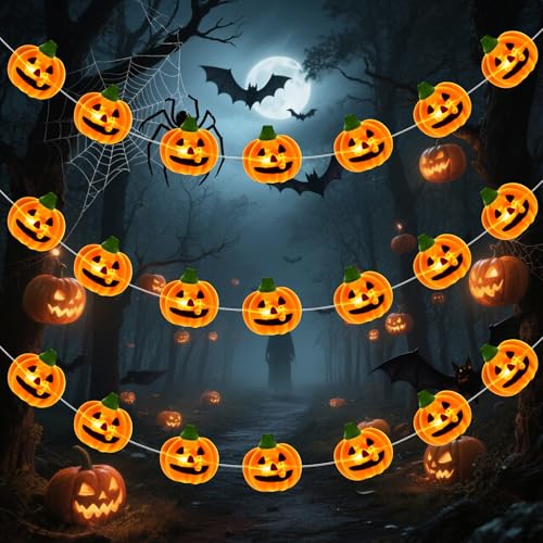 Isisyu Halloween Lichterkette, 3M 30 LED Kürbis Lichterkette Batterie mit Timer, 5 Modi Wasserdichte Funkeln 3D Kürbis Lichterketten für Party Garten Fenster Halloween Deko Isisyu Halloween Lichterkette, 3M 30 LED Kürbis Lichterkette Batterie mit Timer, 5 Modi Wasserdichte Funkeln 3D Kürbis Lichterketten für Party Garten Fenster Halloween Deko von Isisyu