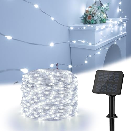 Isisyu Solar Lichterkette Aussen, 12M 120 LED Solarlichterkette Außen Wetterfest 8 Modi Kupferdraht Lichterkette Außen Solar Outdoor für Garten, Bäume, Terrasse, Balkon, Hochzeit, Partys Isisyu Solar Lichterkette Aussen, 12M 120 LED Solarlichterkette Außen Wetterfest 8 Modi Kupferdraht Lichterkette Außen Solar Outdoor für Garten, Bäume, Terrasse, Balkon, Hochzeit, Partys von Isisyu