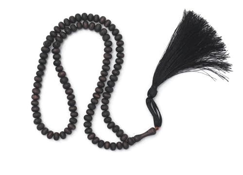 Tasbeeh Misbaha Perlen aus mattschwarzem Olivenholz, handgefertigt, islamisches Geschenk, Tasbih Gebetsperlen, Tesbih, 5 x 7 mm, kleine Größe, Dhikr-Rosenkranz von Islamic Bazaar