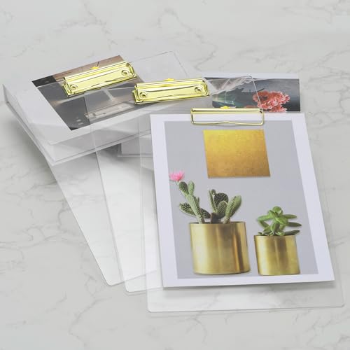 Klemmbretter 3 Stück, transparentes Acryl-Klemmbrett mit goldenem Clip, A4-Briefgröße, stilvoll und vielseitig für Büro, Schule, Geschäft oder Zuhause Klemmbretter 3 Stück, transparentes Acryl-Klemmbrett mit goldenem Clip, A4-Briefgröße, stilvoll und vielseitig für Büro, Schule, Geschäft oder Zuhause von Ismosm