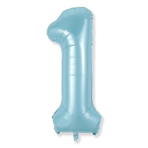 1. Geburtstag Luftballon Deko für Jungen, 40 Zoll Pastell Blau Mylar Zahl Luftballon 1, Riesen Helium Folienballon Zahlen Ballon für Kinder 1. Geburtstag Party Babyparty Deko Jubiläum Dekoration 1. Geburtstag Luftballon Deko für Jungen, 40 Zoll Pastell Blau Mylar Zahl Luftballon 1, Riesen Helium Folienballon Zahlen Ballon für Kinder 1. Geburtstag Party Babyparty Deko Jubiläum Dekoration von Isndare