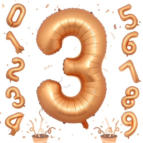 3. Geburtstag Luftballon Deko für Jungen, Große Orange Zahl Folienballon 0–9 Set, 40 Zoll Zahlen 3 Ballon für Kinder Mädchen Geburtstag Party Deko Frauen 3 Jubiläum Party Dekoration, Fliegt mit Helium 3. Geburtstag Luftballon Deko für Jungen, Große Orange Zahl Folienballon 0–9 Set, 40 Zoll Zahlen 3 Ballon für Kinder Mädchen Geburtstag Party Deko Frauen 3 Jubiläum Party Dekoration, Fliegt mit Helium von Isndare