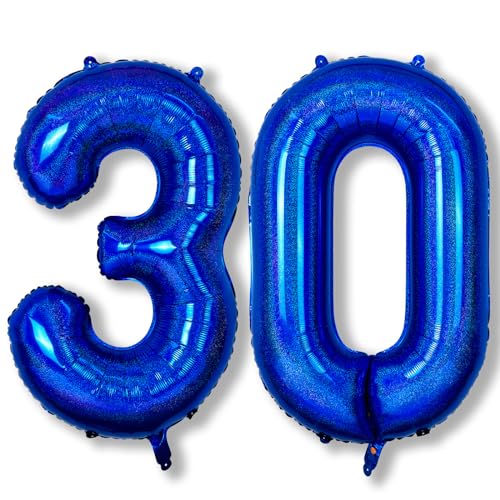 30. Geburtstag Zahlen Luftballon für Herren, Navy Blau Marineblau Große Helium Zahl 30 Luftballons, 40 Zoll Dunkelblau 30 Folienballon für Frau 30 Jare Geburtstag Party Deko Jubiläum Party Dekoration von Isndare