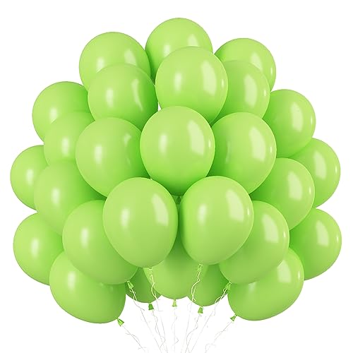 5Inch Limettengrün Luftballons 60pcs Kleine Matte Fruchtgrün Ballons Hellgrün Latex Ballon Lime Grün Miniballons Runde Luftballon für Dschungel Geburtstagsdeko Hochzeitsdeko von Isndare
