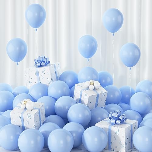 5Inch Pastellblau Luftballons 60pcs Kleine Macaron Blau Ballons Babyblau Latex Ballon Hellblau Miniballons Runde Luftballon für Geburtstagsdeko Hochzeitsdeko Baby Shower von Isndare