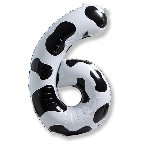 Kuh Druck Zahl Luftballon 6, 40 Zoll Zahlen 4 Ballon Jungen Geburtstagsdeko, Kuh Folienballon Riesen Helium 0–9 Set für Mädchen Kinder Bauernhof Tierthema Party 6. Geburtstag Cowgirl Cowboy Party Deko Kuh Druck Zahl Luftballon 6, 40 Zoll Zahlen 4 Ballon Jungen Geburtstagsdeko, Kuh Folienballon Riesen Helium 0–9 Set für Mädchen Kinder Bauernhof Tierthema Party 6. Geburtstag Cowgirl Cowboy Party Deko von Isndare