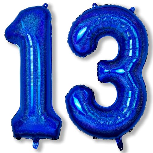 Riesen Blau 13 Luftballon Zahl Deko, 40 Zoll Dunkelblau Helium Zahlenballon 13 Geburtstagsdeko, XXL Navy Blau Marineblau Zahl 13 Folienballon für Jungen 13. Geburtstag Herren Jubiläum Party Dekoration Riesen Blau 13 Luftballon Zahl Deko, 40 Zoll Dunkelblau Helium Zahlenballon 13 Geburtstagsdeko, XXL Navy Blau Marineblau Zahl 13 Folienballon für Jungen 13. Geburtstag Herren Jubiläum Party Dekoration von Isndare
