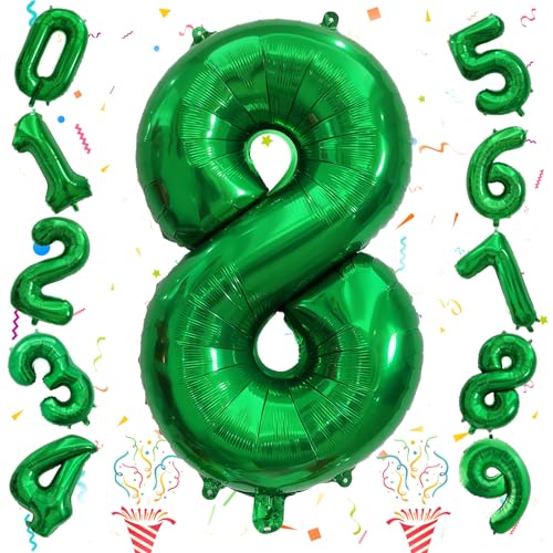 Riesen Dunkelgrün 8 Luftballon für Mädchen, 40 Zoll Helium Zahlenluftballons, Grün Folienballon 0–9 Set Ballon für Jungen Kinder 8. Geburtstag Party Deko Herren Dinosaurier Jungle Party Dekoration Riesen Dunkelgrün 8 Luftballon für Mädchen, 40 Zoll Helium Zahlenluftballons, Grün Folienballon 0–9 Set Ballon für Jungen Kinder 8. Geburtstag Party Deko Herren Dinosaurier Jungle Party Dekoration von Isndare