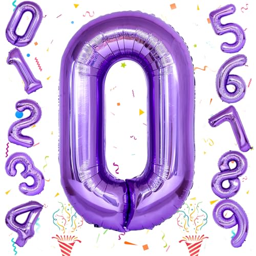Zahl Luftballon 0 Deko für Mädchen, Große Helium Mylar Lila Zahlen Luftballon 0, 40 Zoll Folienballon Zahl 0-9 Ballon für Kinder Geburtstag Party Babyparty Deko Frau Hochzeiten Jubiläum Dekoration Zahl Luftballon 0 Deko für Mädchen, Große Helium Mylar Lila Zahlen Luftballon 0, 40 Zoll Folienballon Zahl 0-9 Ballon für Kinder Geburtstag Party Babyparty Deko Frau Hochzeiten Jubiläum Dekoration von Isndare