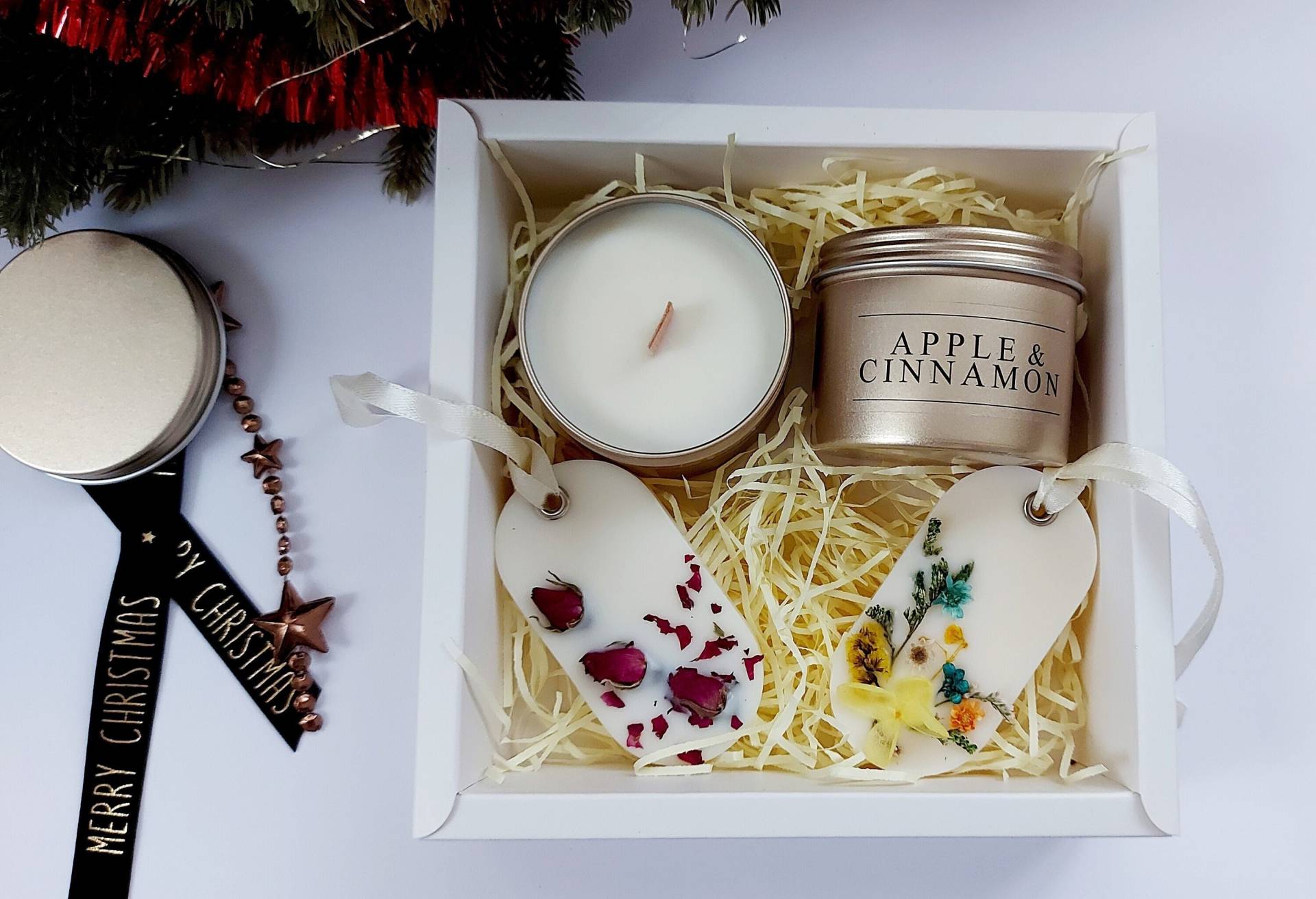 Personalisierte Weihnachtsgeschenkbox, Kerzen Und Wachssäckchen, Weihnachtsgeschenkset, Geburtstagsgeschenkkorb, Für Frau, Freund Personalisierte Weihnachtsgeschenkbox, Kerzen Und Wachssäckchen, Weihnachtsgeschenkset, Geburtstagsgeschenkkorb, Für Frau, Freund von IsolaAuraHome