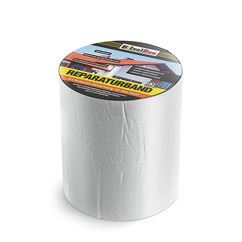 Isolbau Butyl Reparaturband - Aluminium, 150 mm x 10 m - Abdichtungsband für Dach, Loch, Rohr, Wohnmobile - Wasserdichter Schutz gegen Korrosion Witterung & UV-Bestrahlung - Selbstklebende Klebeband Isolbau Butyl Reparaturband - Aluminium, 150 mm x 10 m - Abdichtungsband für Dach, Loch, Rohr, Wohnmobile - Wasserdichter Schutz gegen Korrosion Witterung & UV-Bestrahlung - Selbstklebende Klebeband von Isolbau