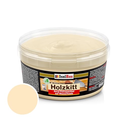 Isolbau - Holz-Spachtelmasse 250 g - Holzspachtel Holzkitt Außen und Innen - Holz-Reparaturspachtel - Holzreparaturmasse - Holz-Fertigspachtel - Schnelltrocknend - Kiefer Hell (Nr. 8) Isolbau - Holz-Spachtelmasse 250 g - Holzspachtel Holzkitt Außen und Innen - Holz-Reparaturspachtel - Holzreparaturmasse - Holz-Fertigspachtel - Schnelltrocknend - Kiefer Hell (Nr. 8) von Isolbau