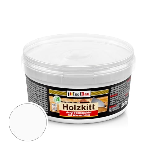 Isolbau - Holz-Spachtelmasse 250 g - Holzspachtel Holzkitt Außen und Innen - Holz-Reparaturspachtel - Holzreparaturmasse - Holz-Fertigspachtel - Schnelltrocknend - Weiß (Nr. 1) Isolbau - Holz-Spachtelmasse 250 g - Holzspachtel Holzkitt Außen und Innen - Holz-Reparaturspachtel - Holzreparaturmasse - Holz-Fertigspachtel - Schnelltrocknend - Weiß (Nr. 1) von Isolbau