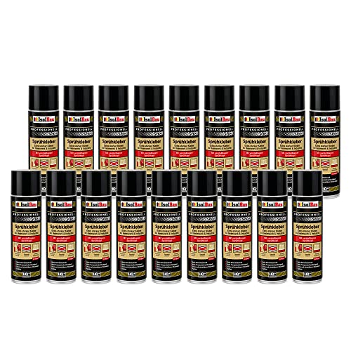 Isolbau Sprühkleber 18 x 500 ml - Extra starker Kleber für Heimwerk & Industrie - Klebe-Spray für Schaumstoff, Holz, Stoff, Leder, Filz uvm Isolbau Sprühkleber 18 x 500 ml - Extra starker Kleber für Heimwerk & Industrie - Klebe-Spray für Schaumstoff, Holz, Stoff, Leder, Filz uvm von Isolbau