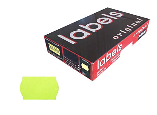 32.400 Permanent fluoreszierende gelbe Etiketten mit gewellt kanten 26x16 mm für Preisauszeichner mit zwei Drucklinien - Packung mit 36 Rollen 32.400 Permanent fluoreszierende gelbe Etiketten mit gewellt kanten 26x16 mm für Preisauszeichner mit zwei Drucklinien - Packung mit 36 Rollen von Ispa