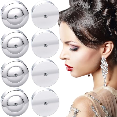 Nuorest Ohrring-Verschlüsse für hängende Ohren, 3 x 8 mm, Titanstahl, Ohrring-Stützverschlüsse für schwere Ohrringe, Ohrstecker, 8 Stück Nuorest Ohrring-Verschlüsse für hängende Ohren, 3 x 8 mm, Titanstahl, Ohrring-Stützverschlüsse für schwere Ohrringe, Ohrstecker, 8 Stück von Isslly