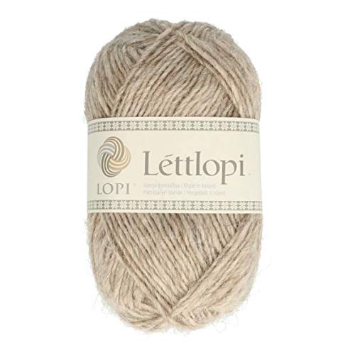 Lettlopi Wolle 0086 beige, Islandwolle zum Stricken von Islandpullovern, Norwegermuster | 100% Wolle von Istex / theofeel