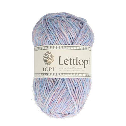 Lettlopi Wolle 1702 hellblau rosa meliert, Islandwolle zum Stricken von Islandpullovern, Norwegermuster | 100% Wolle von Istex / theofeel
