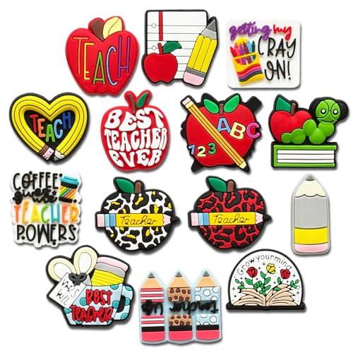 Silikon-Fokal-Perlen für die Katzenschule zum Selbermachen, Cartoon-Perlen, Stift-Charms, Schlüsselanhänger, Schmuck-Bastelset für Teenager, Erwachsene, 14 Stück, Gelb von Isuqincey