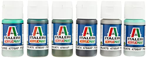 Italeri 436AP 510000436 - Acryl Set WWII Luftwaffe Flugzeug, 20 ml (6er Pack) von Italeri