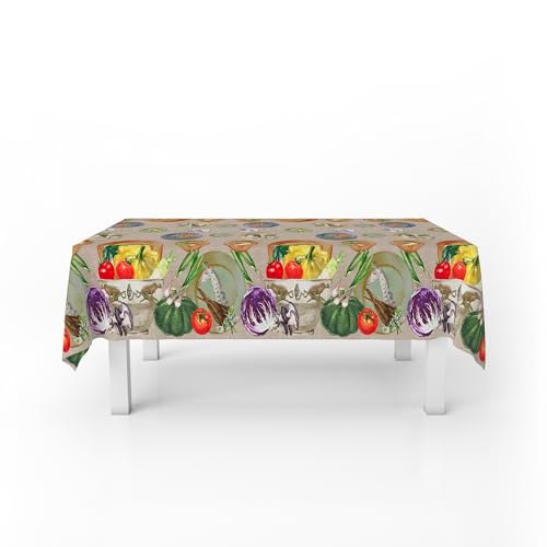 Schmutzabweisende Tischdecke Made in Italy, ORTO IN TAVOLA, 180 cm von Italian Bed Linen