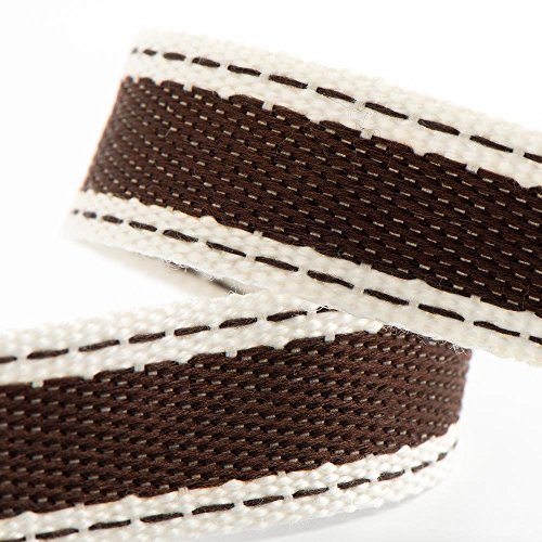 Baumwoll-Twill-Band, 15 mm x 10 m, Dunkles Schokoladenbraun Baumwoll-Twill-Band, 15 mm x 10 m, Dunkles Schokoladenbraun von Italian Options