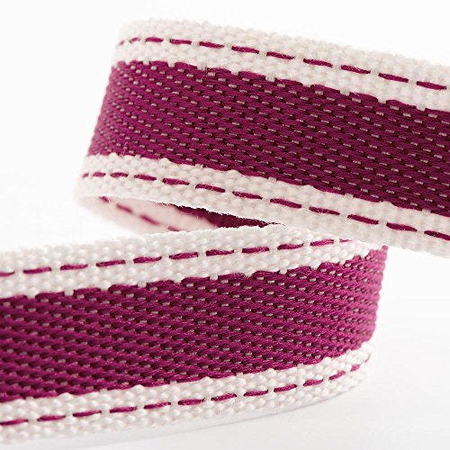 Baumwoll-Twill-Band, 15 mm x 10 m, Fuchsia von Italian Options