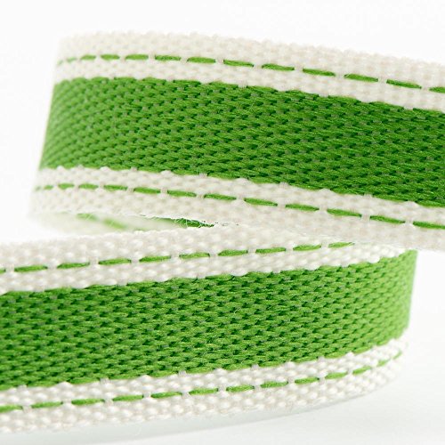 Baumwoll-Twill-Band, 15 mm x 10 m, Grün Baumwoll-Twill-Band, 15 mm x 10 m, Grün von Italian Options