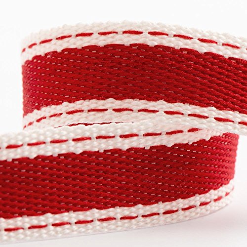 Baumwoll-Twill-Band, 15 mm x 10 m, Rot Baumwoll-Twill-Band, 15 mm x 10 m, Rot von Italian Options