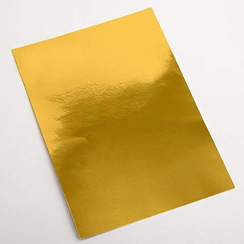 Italian Options 250 g/m² Spiegelpapier, 10 Blatt, A4-Größe, goldfarben von Italian Options