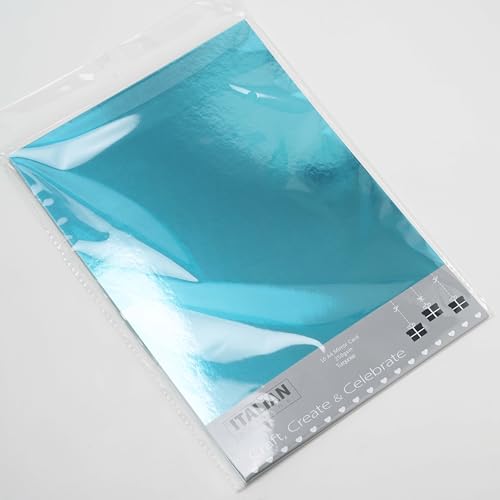 Italian Options 250 g/m² Spiegelkarton, Bastelpapier, 10 Blatt, A4-Größe, Türkis Italian Options 250 g/m² Spiegelkarton, Bastelpapier, 10 Blatt, A4-Größe, Türkis von Italian Options