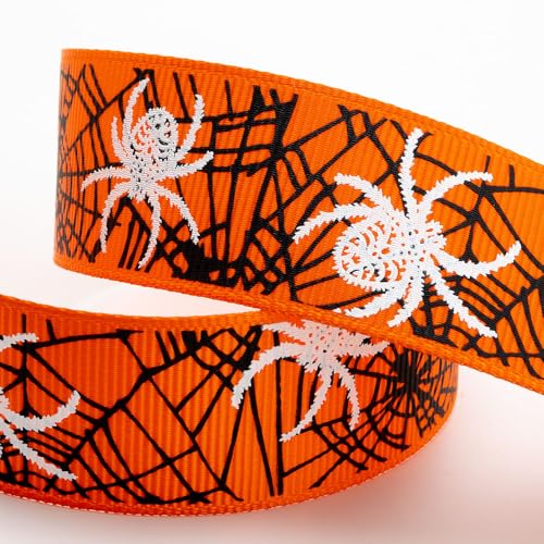 Italian Options Halloween-Band, Spinnennetz, 25 mm x 5 m, orangefarbenes Ripsband Italian Options Halloween-Band, Spinnennetz, 25 mm x 5 m, orangefarbenes Ripsband von Italian Options