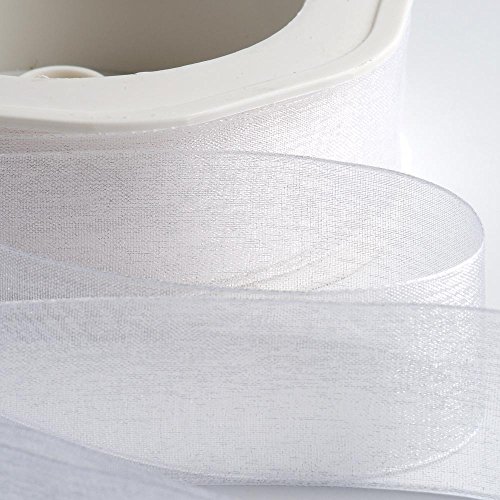 Italian Options Organza-Chiffonband, 25 mm x 20 m Rolle, Weiß Italian Options Organza-Chiffonband, 25 mm x 20 m Rolle, Weiß von Italian Options