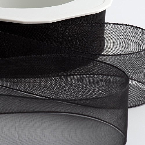 Italian Options Organza-Chiffonband, 38 mm x 20 m Rolle, Schwarz Italian Options Organza-Chiffonband, 38 mm x 20 m Rolle, Schwarz von Italian Options