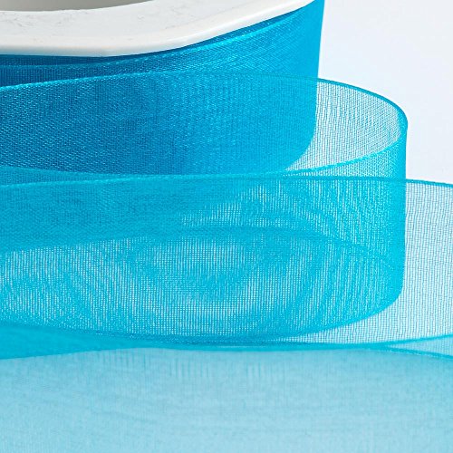 Italian Options Organza-Chiffonband, 7 mm x 50 m Rolle, Türkis Italian Options Organza-Chiffonband, 7 mm x 50 m Rolle, Türkis von Italian Options