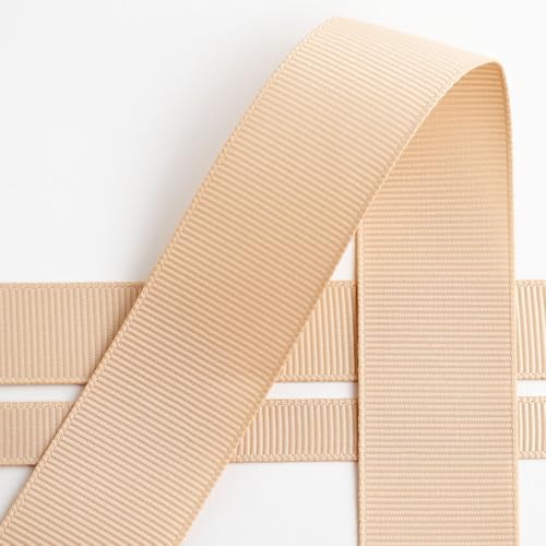 Italian Options Ripsband, 25 mm x 10 m Rolle, champagnerfarben von Italian Options