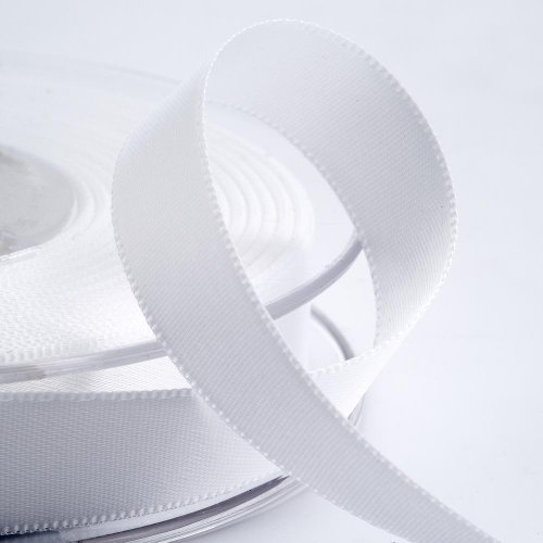 Italian Options Satinband, 6 mm breit x 25 m Rolle, weiß von Italian Options