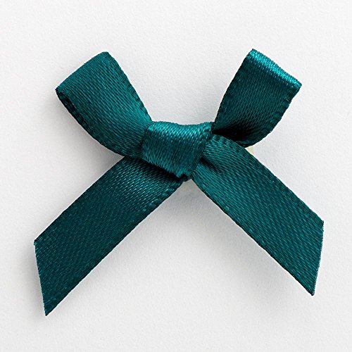 Mini Satinschleife 3cm aus 6mm Band (100 Stück) - Petrol – Blaugrün von Italian Options