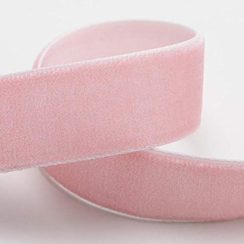 Samtband, 25 mm x 10 m, zartrosa von Italian Options