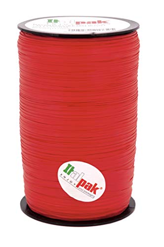 Italpak W068002125000 Geschenkband Polysilk Mat, Dekoband, Rot, 12,5x50m von Italpak