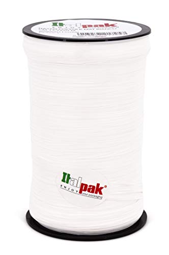 Italpak W068007125000 Geschenkband Polysilk Mat, Dekoband, Weiß, 12,5x50m von Italpak