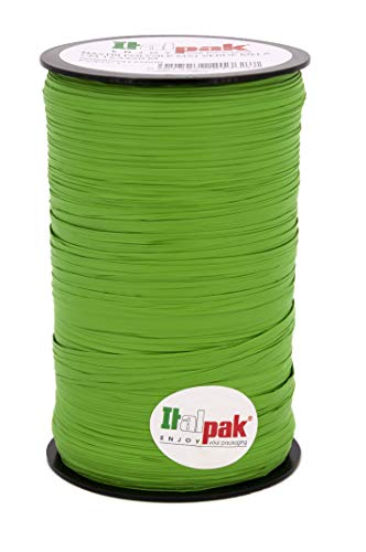 Italpak W068029125000 Polysilk Geschenkband, Dekoband, Apfelgrün, 12,5x50m von Italpak